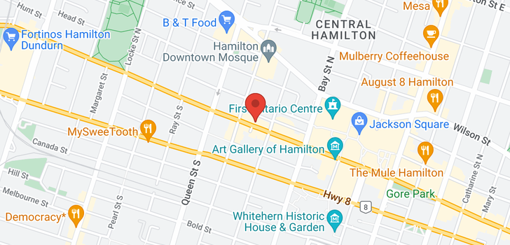 map of 242 KING ST W
